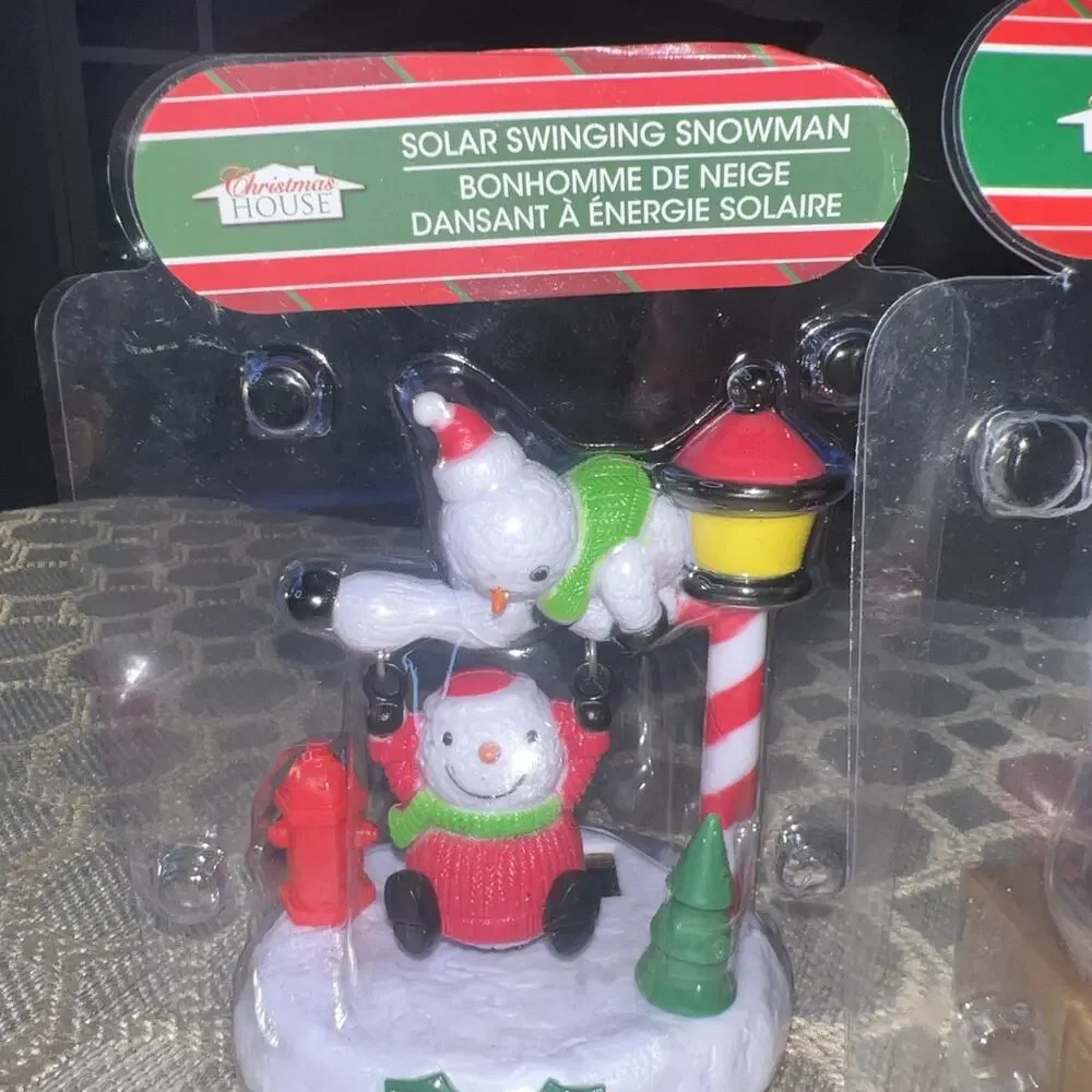 HOLIDAY Themed solar powered dashboard dancers Lot 4- Santa w List, Snowman, Elf